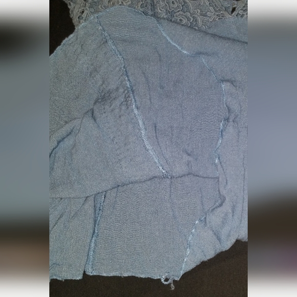 Free people Blue Deep V-Neck Romper - Picture 7 of 9